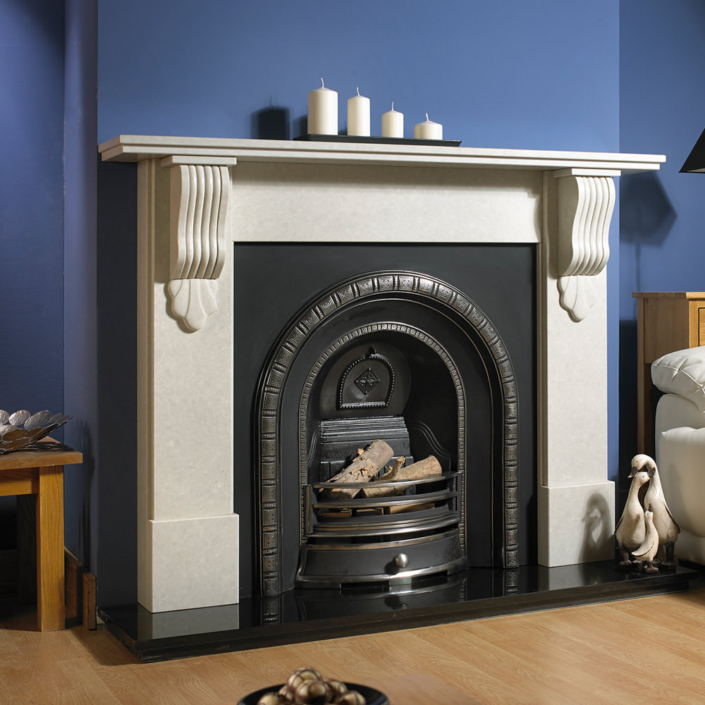 Acanthus Corbel Marble Fire Surround 60, How To Cover Marble Fireplace Surround Uk