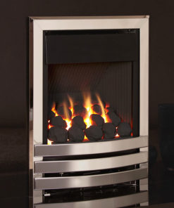 Flavel Linear plus full depth gas fire with chrome finish