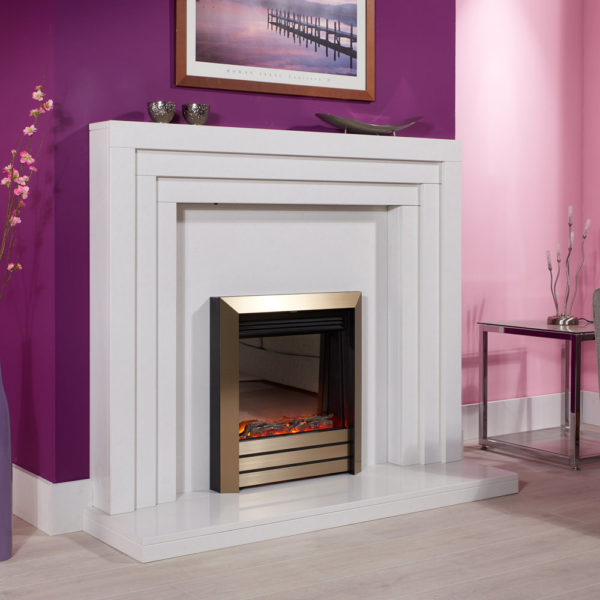 Contemporary Marble Fireplace